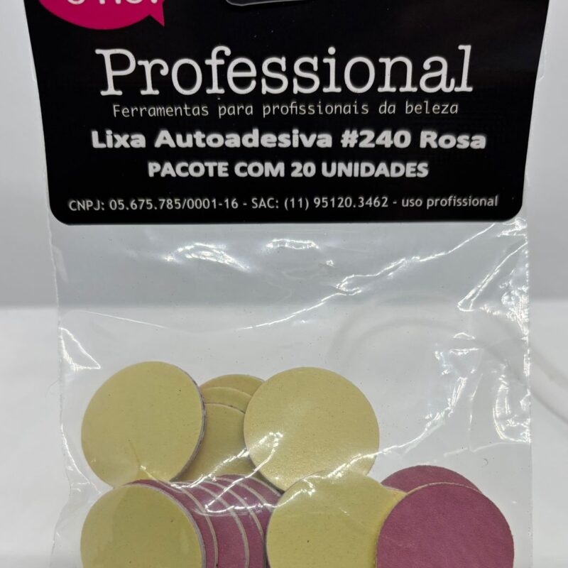 Lixa autoadesiva #240 Rosa c/ 20